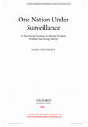 Research paper thumbnail of One Nation Under Surveillance: A New Social Contract to Defend Freedom Without Sacrificing Liberty