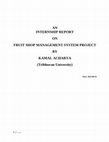 Research paper thumbnail of Fruit shop management system project report