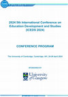 Research paper thumbnail of ICEDS 2024: 5th International Conference on Education Development and Studies, Cambridge, UK.