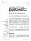 Research paper thumbnail of Identification of Differentially Expressed Genes during Bacillus subtilis Spore Outgrowth in High-Salinity Environments Using RNA Sequencing