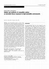 Research paper thumbnail of Uptake and synthesis of compatible solutes as microbial stress responses to high-osmolality environments