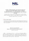 Research paper thumbnail of Utility of Elastography and Contrast-enhanced Ultrasound For The Differentiation ofTumor Modifications Between Antiangiogenic and Cytotoxic Therapy