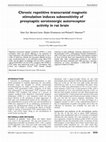 Research paper thumbnail of Chronic repetitive transcranial magnetic stimulation alters β-adrenergic and 5-HT2 receptor characteristics in rat brain