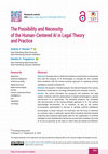 Research paper thumbnail of The Possibility and Necessity of the Human-Centered AI in Legal Theory and Practice