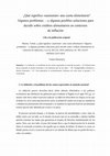 Research paper thumbnail of ¿Qué significa «aumentar» una cuota alimentaria? Algunos problemas -y algunas posibles soluciones para decidir sobre créditos alimentarios en contextos de inflación