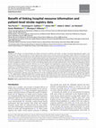 Research paper thumbnail of Benefit of linking hospital resource information and patient-level stroke registry data