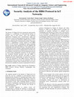 Research paper thumbnail of Security Analysis of the BB84 Protocol in IoT Networks