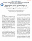 Research paper thumbnail of The Correlation between Java Programming and BSICT Graduate Attributes of Information Technology Students at Surigao del Norte State University