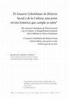 Research paper thumbnail of El Anuario Colombiano de Historia Social y de la Cultura, una joven revista histórica que cumple 50 años