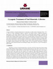 Research paper thumbnail of Cryogenic Treatment of Tool Materials: A Review