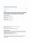 Research paper thumbnail of Exploring school counselor-principal collaboration, self-efficacy, and school climate: A comprehensive review of literature