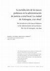 Research paper thumbnail of La jurisdicción de los jueces pedáneos en la administración de justicia a nivel local. La ciudad de Antioquia, 1750-1809