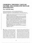 Research paper thumbnail of Choroidal Thickness, Vascular Factors, and Age-Related Macular Degeneration