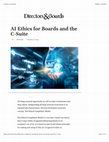 Research paper thumbnail of AI Ethics for Boards and the C-Suite