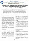 Research paper thumbnail of Sahabat Terbaik Anak Application (Nutritional Information for Children Stunting Prevention in the first 1000 days based on Android) using the Waterfall Method