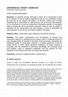 Research paper thumbnail of Universidad, Poder y Derecho