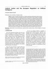 Research paper thumbnail of Judicial Justice and the European Regulation on Artificial Intelligence