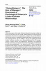 Research paper thumbnail of Doing Distance': The Role of Managers’ Enactment of Distance in Leader-Follower Relationships