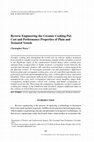 Research paper thumbnail of Reverse engineering the ceramic cooking pot: cost and performance properties of plain and textured vessels