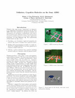 Research paper thumbnail of Tekkotsu: Cognitive Robotics on the Sony AIBO