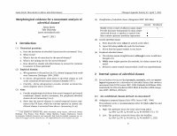 Research paper thumbnail of Morphological evidence for a movement analysis of adverbial clauses