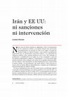 Research paper thumbnail of Irán y EE UU: ni sanciones ni intervención