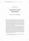 Research paper thumbnail of ‘Archives and Dossiers’, in: Oxford Handbook of Papyrology