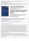 Research paper thumbnail of Planning for the Interaction of Housing and Labour Markets in the English Regions