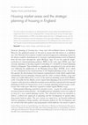 Research paper thumbnail of Housing Market Areas and the Strategic Planning of Housing in England