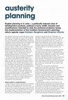 Research paper thumbnail of Austerity Planning