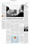 Research paper thumbnail of The Destroying Power of Heidegger’s Thought. A German Interview published by the Köln Stadt-Anzeiger on Heidegger, Husserl, Being and Time and the Black Notebooks, 25 April 2015.