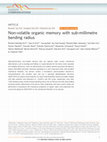 Research paper thumbnail of Non-Volatile Organic Memory with sub-Millimetre Bending Radius