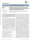 Research paper thumbnail of Ambipolar Organic Field-Effect Transistors based on Solution-Processed Single Crystal Microwires of a Quinoidal Oligothiophene Derivative