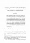 Research paper thumbnail of El recurso de apelación desierto por falta de fundamentación adecuada