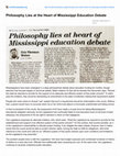 Research paper thumbnail of Philosophy Lies at Heart of Mississippi Education Debate