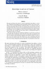 Research paper thumbnail of Knowledge In and Out of Contrast