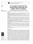 Research paper thumbnail of A STRATEGIC FRAMEWORK FOR INTEGRATING MARKETING AND SUPPLY CHAIN STRATEGIES