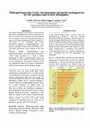 Research paper thumbnail of The Rapid Innovation Cycle—An innovation and market testing process for new products and services development