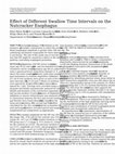 Research paper thumbnail of Effect of different swallow time intervals on the nutcracker esophagus