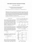 Research paper thumbnail of Test chirp signal generation using spectral warping