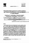 Research paper thumbnail of Critical dissolved oxygen level to Penaeus setiferus and Penaeus schmitti postlarvae (PL10–18) exposed to salinity changes