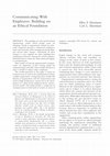 Research paper thumbnail of Communicating With Employees: Building on an Ethical Foundation