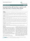 Research paper thumbnail of Increased urinary IgM excretion in patients with chest pain due to coronary artery disease