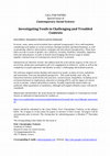 Research paper thumbnail of CALL FOR PAPERS: Investigating Youth in Challenging and Troubled Contexts