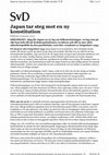 Research paper thumbnail of Japan tar steg mot en ny konstitution