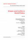 Research paper thumbnail of IR319 MT 2016 Empire and Conflict in World Politics