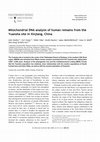 Research paper thumbnail of Mitochondrial DNA analysis of human remains from the Yuansha site in Xinjiang, China