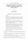 Research paper thumbnail of Blogósfera periodística en Ecuador La opinión deliberada ¿Quiénes son y qué escriben