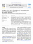 Research paper thumbnail of Learning the affective value of target categories: The role of category valence and the Behavioural Inhibition System (BIS