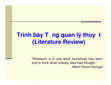 Research paper thumbnail of Trình bày Tổng quan lý thuyết (Literature Review